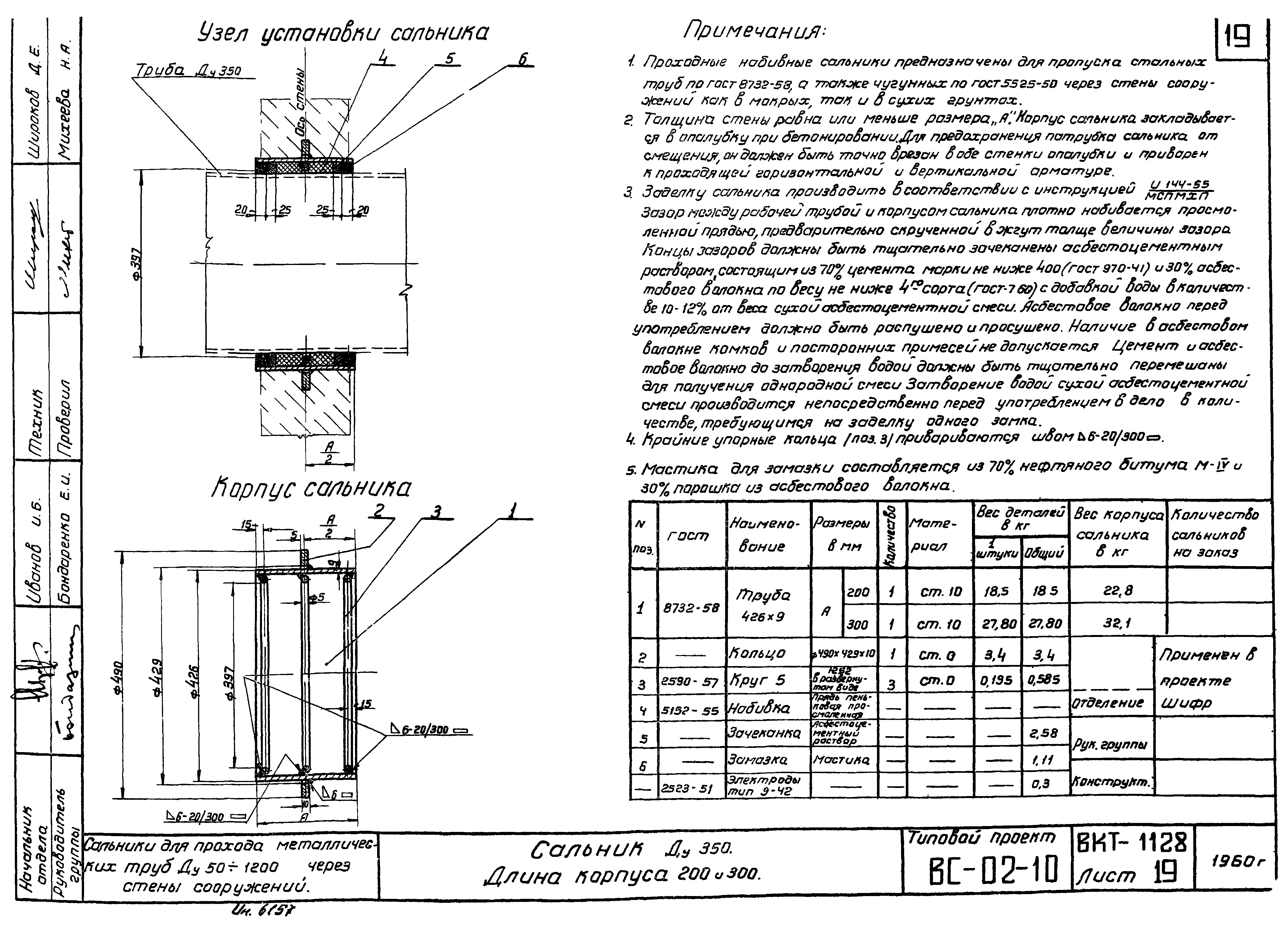 Cальники Ду350 ВС-02-10. Страница 1