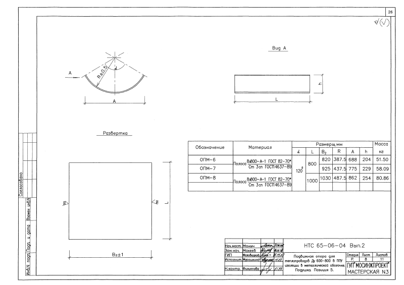 Опора подвижная. HTC 65-06-04 выпуск 2. Страница 6